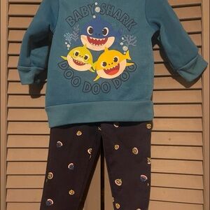 Baby Shark Kids Matching Set - Blue and Navy